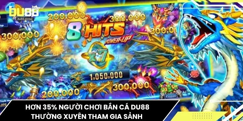 Hơn 35% người chơi bắn cá DU88 thường xuyên tham gia sảnh 
